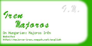 iren majoros business card